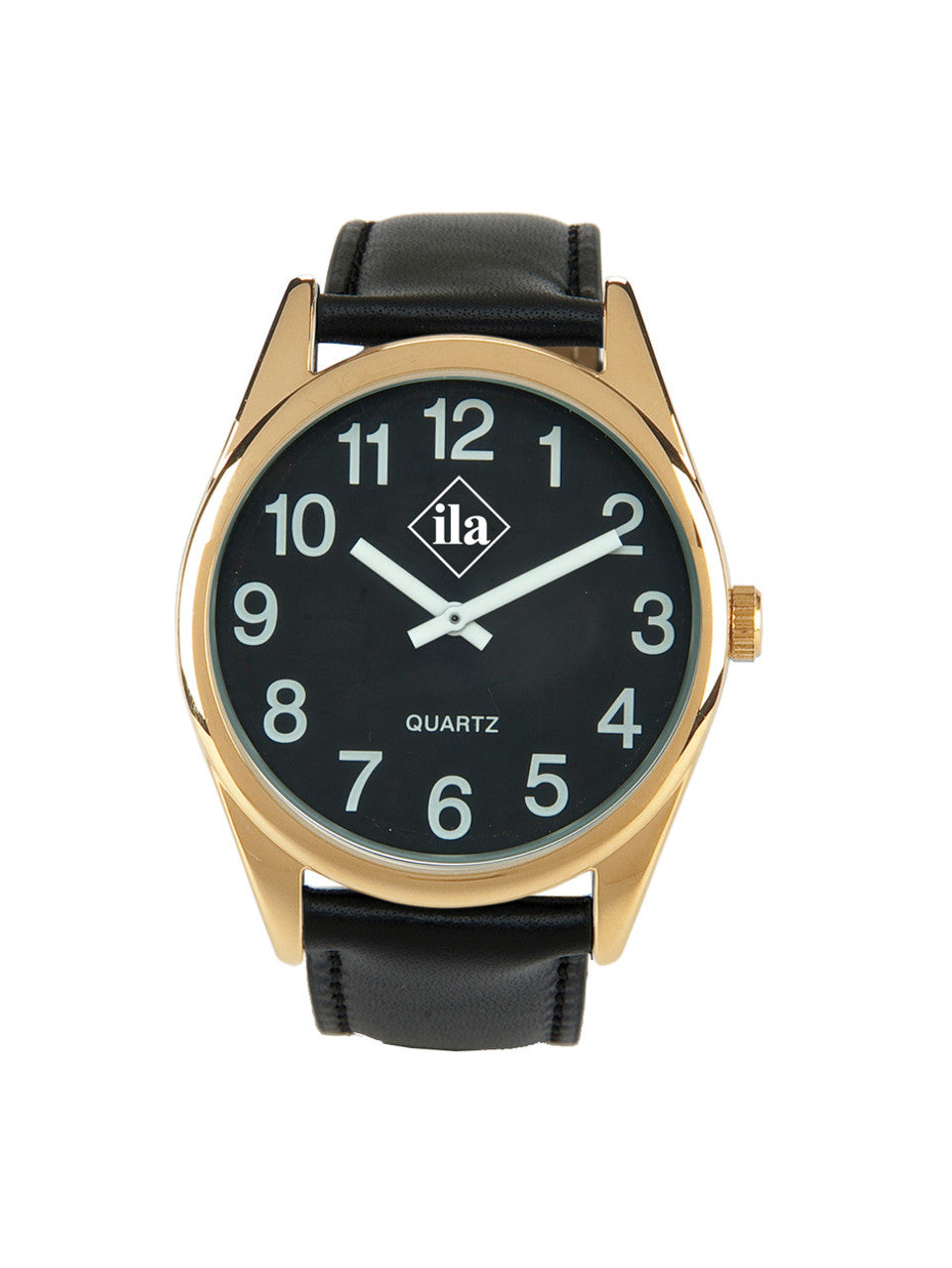 Low Vision Silver-Tone Watch - White Face